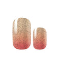 Two gradient nail designs on a white background